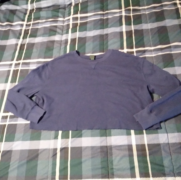 SPRING SALE**Navy blue thermal crop top - Picture 2 of 4